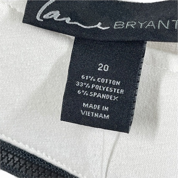 Lane Bryant Jacket 20 White Black Bomber Zipper - Picture 6 of 9